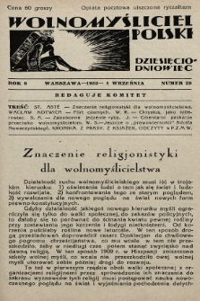Wolnomyśliciel Polski. 1933, nr 29