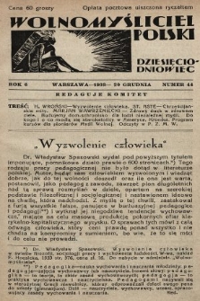 Wolnomyśliciel Polski. 1933, nr 44
