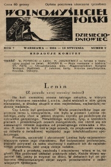 Wolnomyśliciel Polski. 1934, nr 2