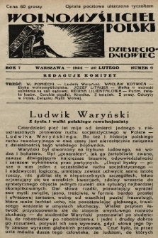 Wolnomyśliciel Polski. 1934, nr 6