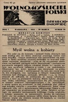 Wolnomyśliciel Polski. 1934, nr 10