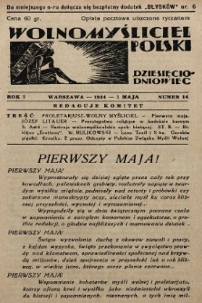 Wolnomyśliciel Polski. 1934, nr 14