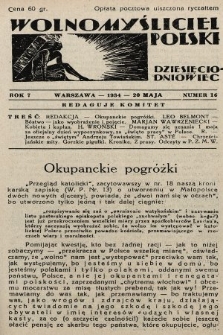 Wolnomyśliciel Polski. 1934, nr 16