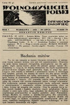 Wolnomyśliciel Polski. 1934, nr 24