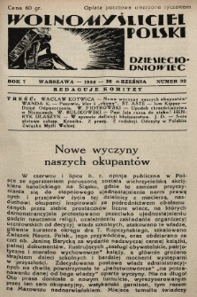 Wolnomyśliciel Polski. 1934, nr 32