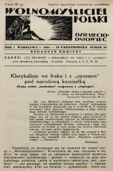 Wolnomyśliciel Polski. 1934, nr 35