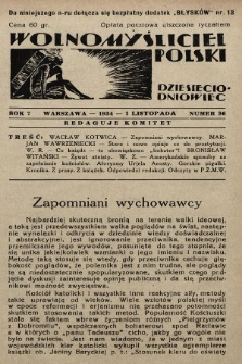 Wolnomyśliciel Polski. 1934, nr 36