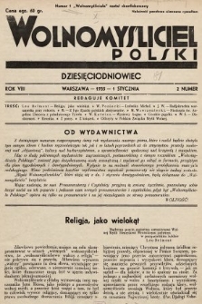 Wolnomyśliciel Polski. 1935, nr 002a