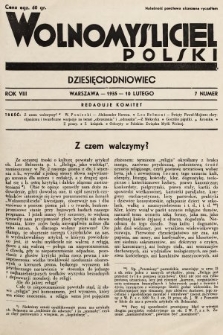 Wolnomyśliciel Polski. 1935, nr 7