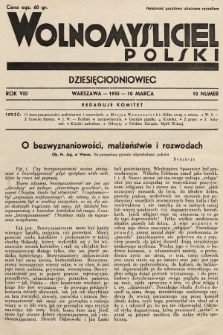 Wolnomyśliciel Polski. 1935, nr 10