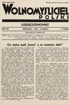 Wolnomyśliciel Polski. 1935, nr 11