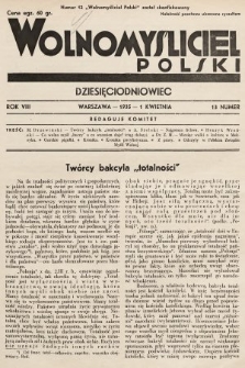 Wolnomyśliciel Polski. 1935, nr 13