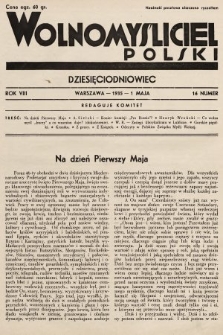 Wolnomyśliciel Polski. 1935, nr 16