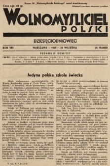 Wolnomyśliciel Polski. 1935, nr 035a