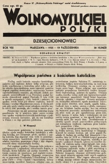 Wolnomyśliciel Polski. 1935, nr 38 (po konfiskacie nakład drugi)
