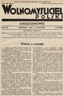 Wolnomyśliciel Polski. 1935, nr 44 (po konfiskacie nakład drugi)
