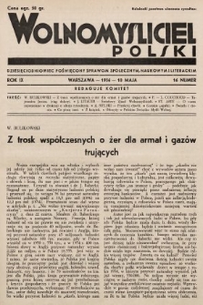 Wolnomyśliciel Polski : dziecięciodniowiec poświęcony sprawom społecznym, naukowym i literackim. 1936, nr 16
