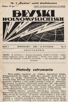 Błyski Wolnomyślicielskie. 1935, nr 3 [po konfiskacie]