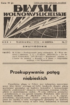 Błyski Wolnomyślicielskie. 1936, nr 17