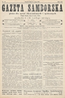 Gazeta Samborska : pismo poświęcone sprawom ekonomicznym i społecznym okręgu: Sambor, Stary Sambor, Turka. 1912, nr 10