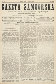 Gazeta Samborska : pismo poświęcone sprawom ekonomicznym i społecznym okręgu: Sambor, Stary Sambor, Turka. 1912, nr 15