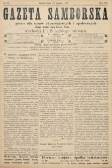 Gazeta Samborska : pismo poświęcone sprawom ekonomicznym i społecznym okręgu: Sambor, Stary Sambor, Turka. 1912, nr 16