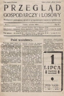 Przegląd Gospodarczy i Losowy : miesięcznik poświecony sprawom gospodarczym, losowym i giełdowym. 1933, nr 6