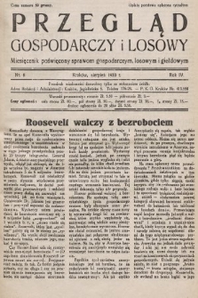 Przegląd Gospodarczy i Losowy : miesięcznik poświecony sprawom gospodarczym, losowym i giełdowym. 1933, nr 8
