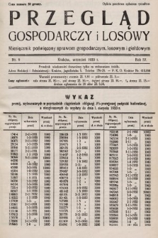 Przegląd Gospodarczy i Losowy : miesięcznik poświecony sprawom gospodarczym, losowym i giełdowym. 1933, nr 9