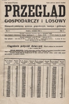 Przegląd Gospodarczy i Losowy : miesięcznik poświecony sprawom gospodarczym, losowym i giełdowym. 1934, nr 9