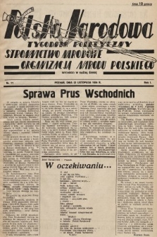 Polska Narodowa : tygodnik polityczny. 1936, nr 11