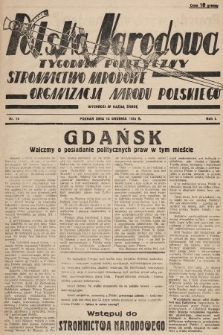 Polska Narodowa : tygodnik polityczny. 1936, nr 14