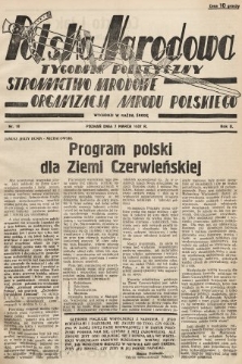 Polska Narodowa : tygodnik polityczny. 1937, nr 10