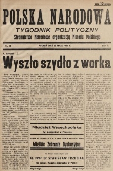 Polska Narodowa : tygodnik polityczny. 1937, nr 21