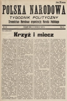 Polska Narodowa : tygodnik polityczny. 1937, nr 24
