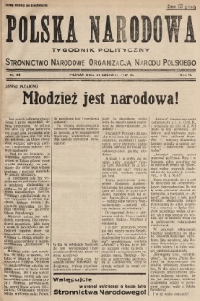 Polska Narodowa : tygodnik polityczny. 1937, nr 26 (drugi nakład po konfiskacie)