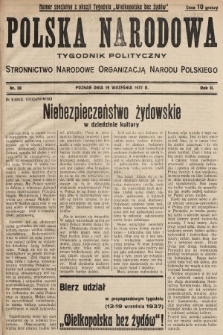 Polska Narodowa : tygodnik polityczny. 1937, nr 38