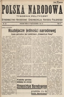 Polska Narodowa : tygodnik polityczny. 1937, nr 43