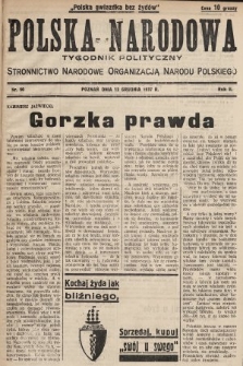 Polska Narodowa : tygodnik polityczny. 1937, nr 50