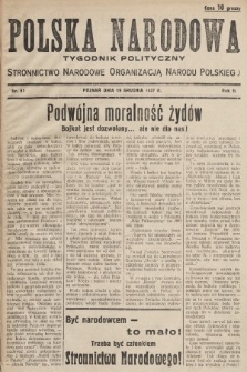 Polska Narodowa : tygodnik polityczny. 1937, nr 51