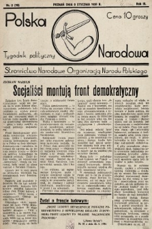 Polska Narodowa : tygodnik polityczny. 1938, nr 2