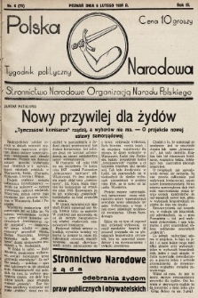 Polska Narodowa : tygodnik polityczny. 1938, nr 6