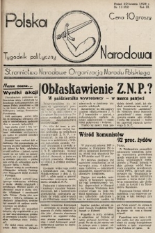 Polska Narodowa : tygodnik polityczny. 1938, nr 15