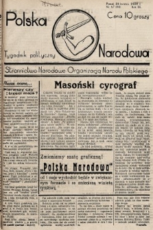Polska Narodowa : tygodnik polityczny. 1938, nr 17