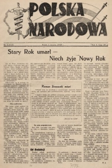 Polska Narodowa. 1939, nr 1