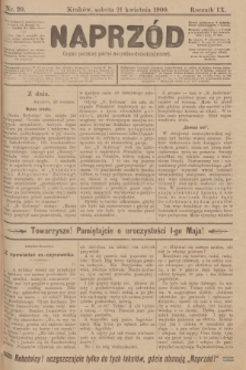 Naprzód : organ polskiej partyi socyalno-demokratycznej. 1900, nr 20
