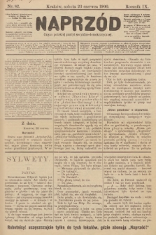 Naprzód : organ polskiej partyi socyalno-demokratycznej. 1900, nr 82 [nakład pierwszy skonfiskowany]