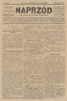 Naprzód : organ polskiej partyi socyalno-demokratycznej. 1900, nr 111