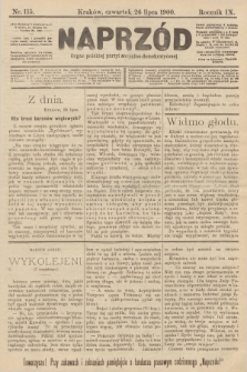 Naprzód : organ polskiej partyi socyalno-demokratycznej. 1900, nr 115