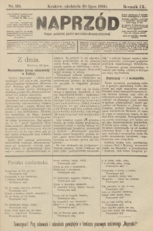 Naprzód : organ polskiej partyi socyalno-demokratycznej. 1900, nr 118